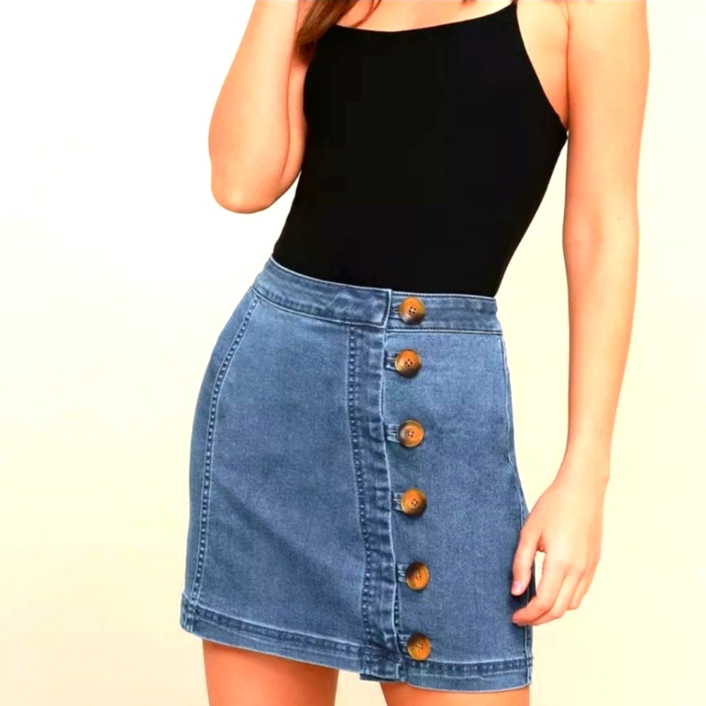 Free People Denim Skirt